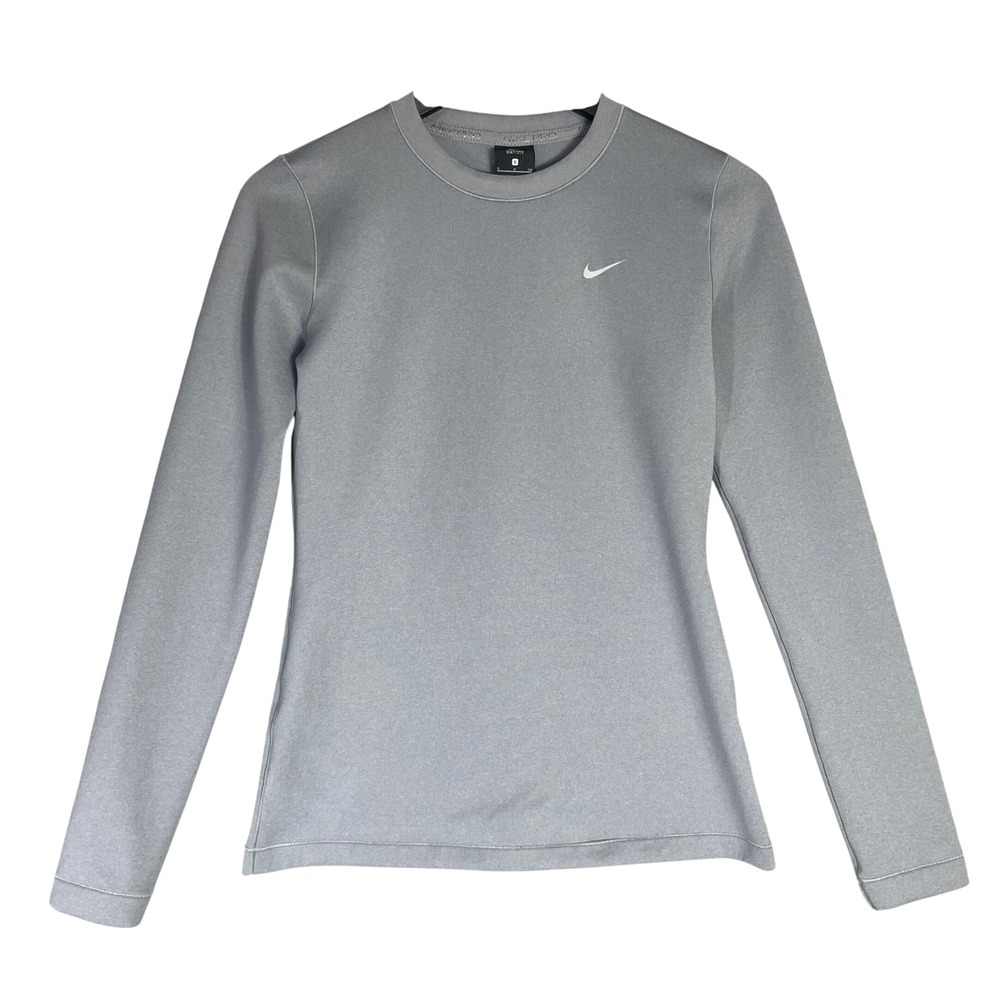 Nike Pro Women's S Gray Dri-FIT Long Sleeve Compression Training Shirt